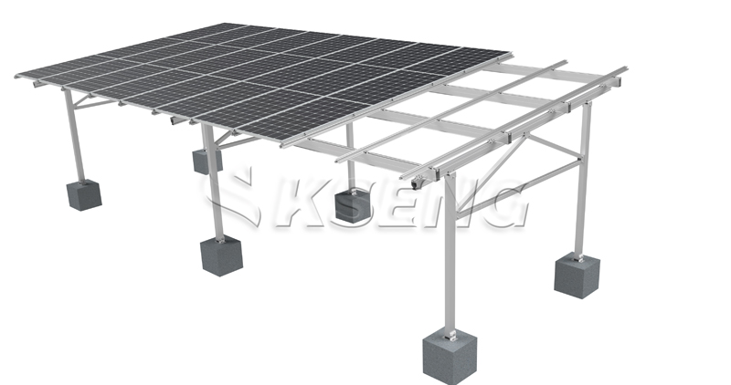 Kseng-aluminum-solar-parking-canopy-with-photovoltaic-modules Auvent-de-parking-solaire-en-aluminium-Kseng-avec-modules-photovoltaïques