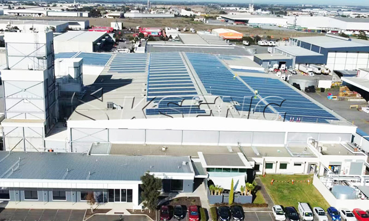 Cas du système de montage de toit en métal solaire industriel australien-1,2 MW