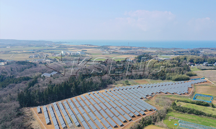 Support solaire au sol en alliage d'aluminium - Préfecture de Fukui Japon 2457KW