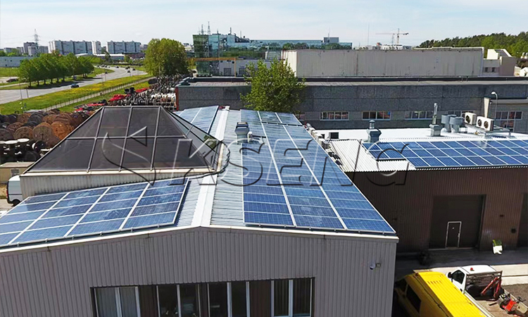 Cas de toit solaire Riga-300KW de Lettonie nordique