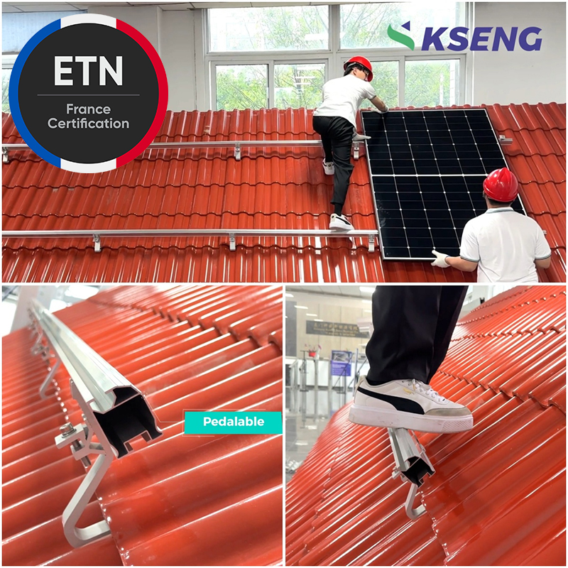 supports solaires pour toit de tuiles