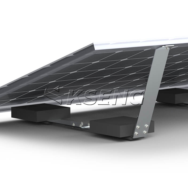 Syst&egrave;me solaire &agrave; toit plat non p&eacute;n&eacute;trant &agrave; montage sur ballast Mg-Al-Zn