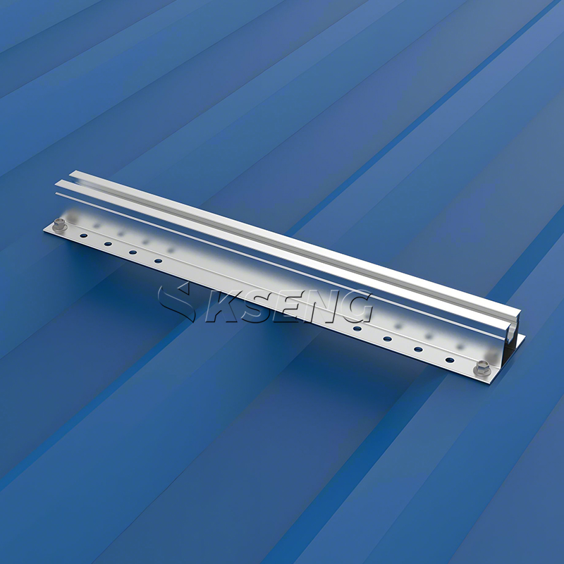 Kit de mini rail solaire en aluminium Syst&egrave;me de montage PV sur toit en m&eacute;tal