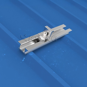 Syst&egrave;me de montage solaire sur mini rail pour toit trap&eacute;zo&iuml;dal - Profil&eacute; en aluminium AL6005