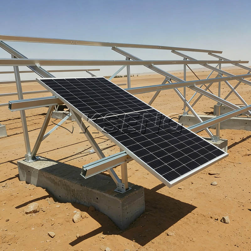 projet de montage solaire sur base en b&eacute;ton AL6005-T5