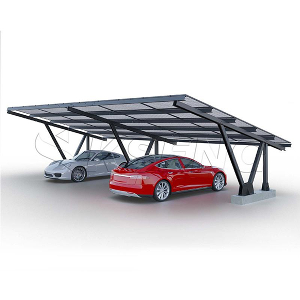 abri de voiture &agrave; panneaux solaires