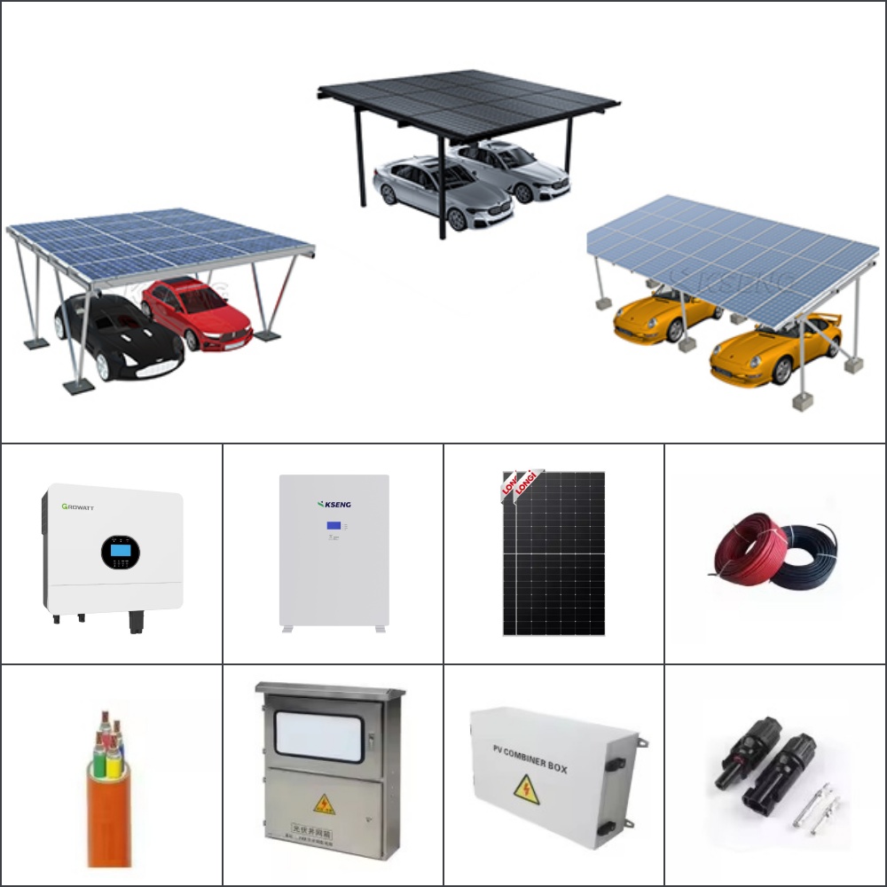 Syst&egrave;me d'abri de voiture photovolta&iuml;que