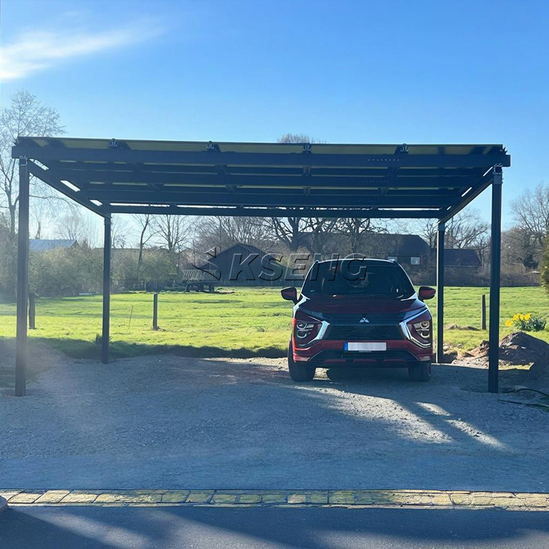 Abri de voiture solaire noir &eacute;l&eacute;gant de haute qualit&eacute;