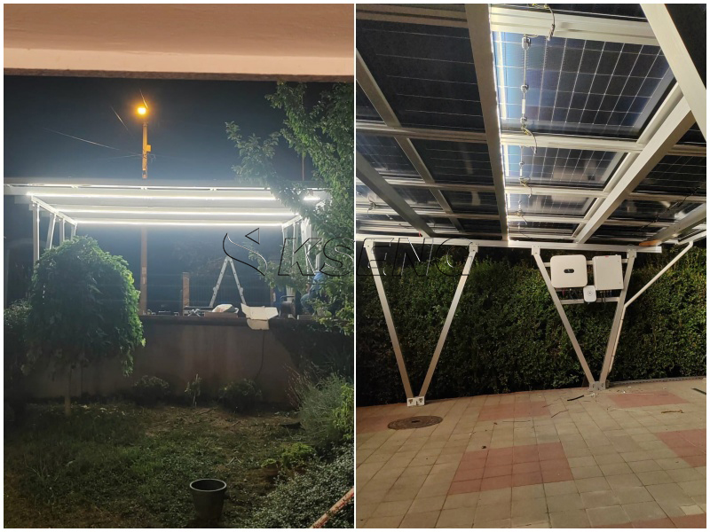 Abri de voiture solaire r&eacute;sidentiel