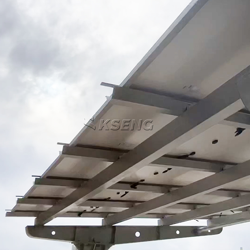 Abri de voiture solaire &eacute;tanche en porte-&agrave;-faux unique en acier au carbone