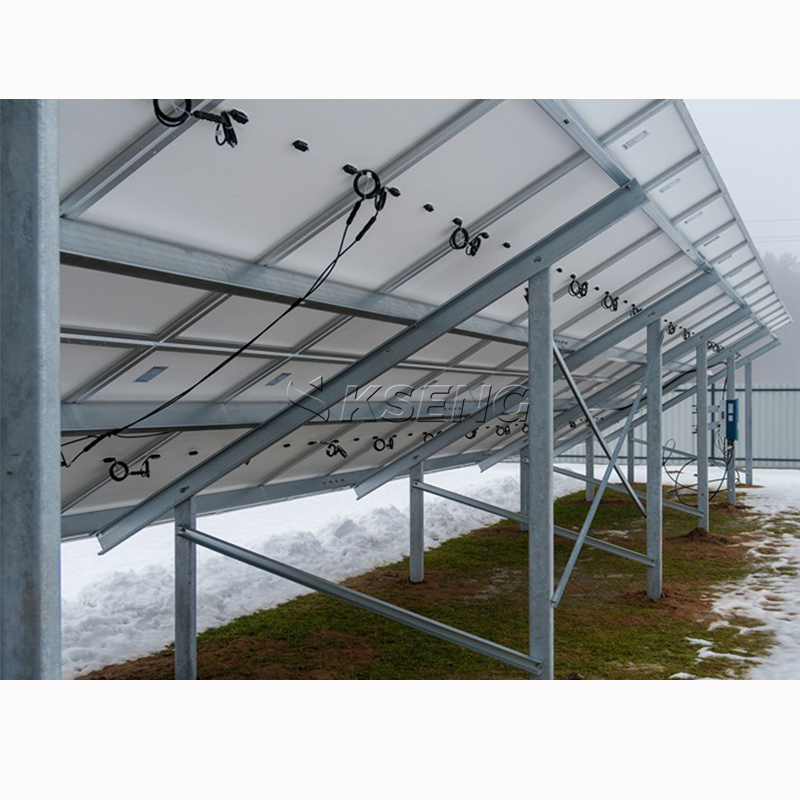 Rayonnage solaire &agrave; montage au sol en acier enduit de Zn-Al-Mg