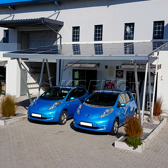 Abri d'auto solaire rayonnant le système de support d'abri de voiture de picovolte de structure de stationnement en aluminium solaire