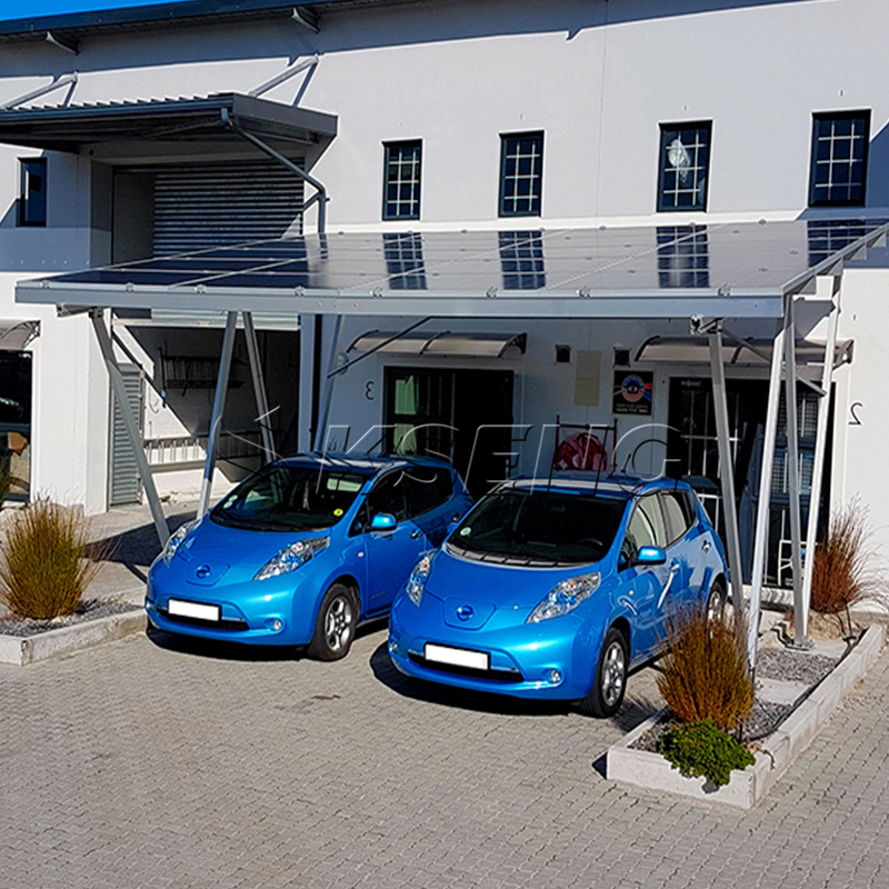 Abri d'auto solaire rayonnant le système de support d'abri de voiture de picovolte de structure de stationnement en aluminium solaire