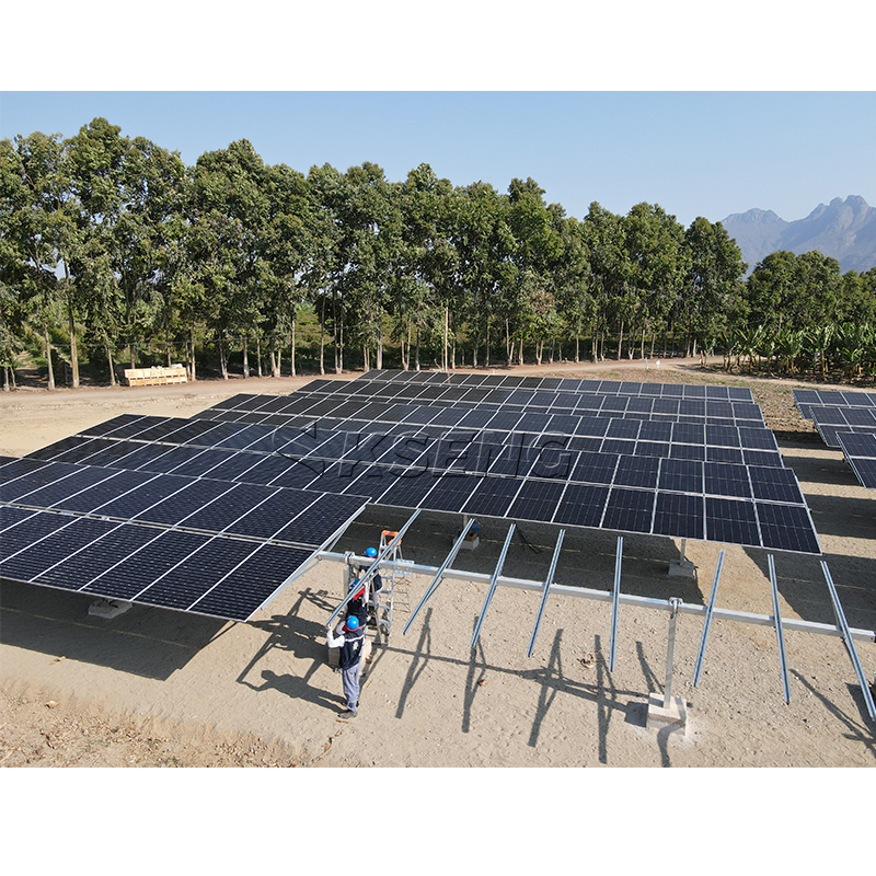  Structure fixe r&eacute;glable de support solaire de b&acirc;ti au sol