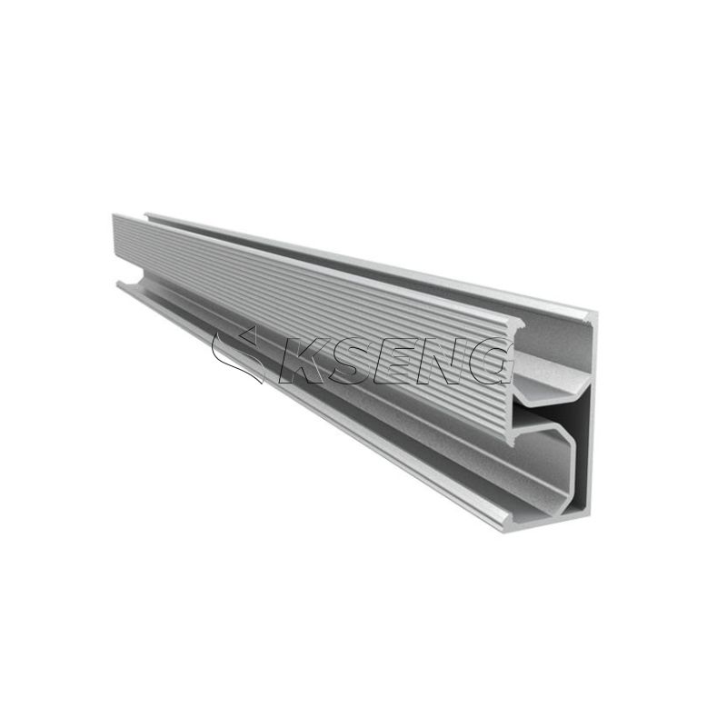 Rails de montage de panneaux solaires noirs en aluminium, vente chaude