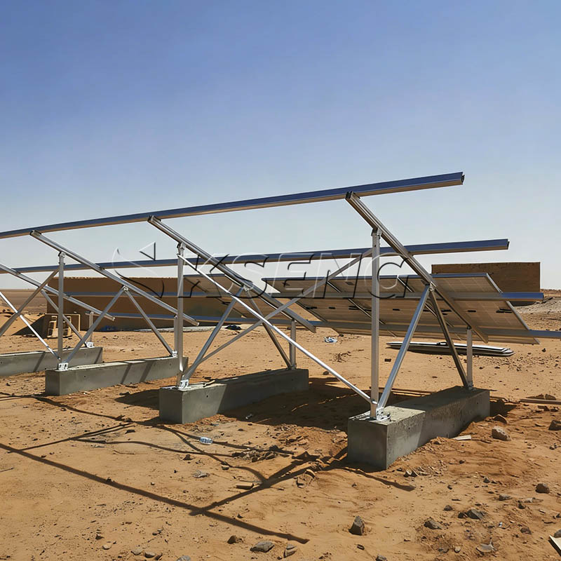 Structure de montage solaire pour fondation en b&eacute;ton Kseng AL6005-T5
