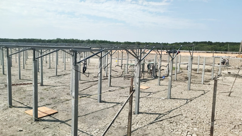 Support solaire en zinc, aluminium, magn&eacute;sium, carbone, acier --- mat&eacute;riau &agrave; haute r&eacute;sistance &agrave; la corrosion