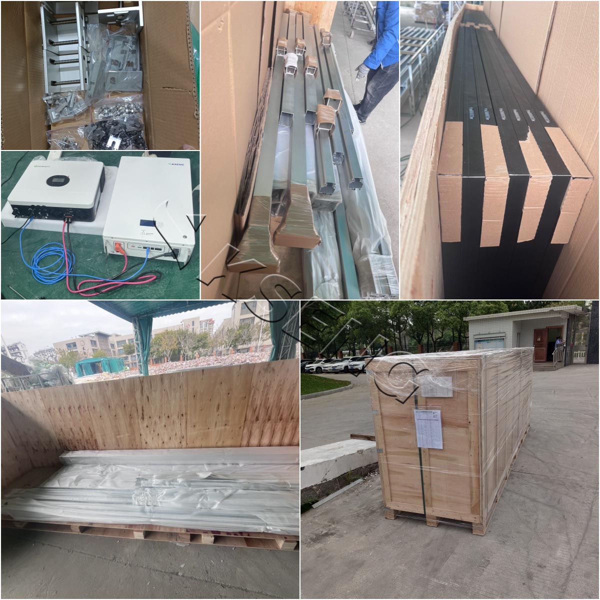 emballage du syst&egrave;me de carport solaire