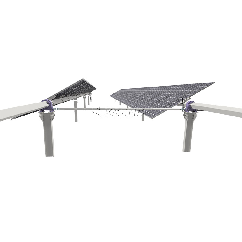 Traqueur solaire &agrave; axe unique &agrave; liaison double rang&eacute;e KST-1P-TL