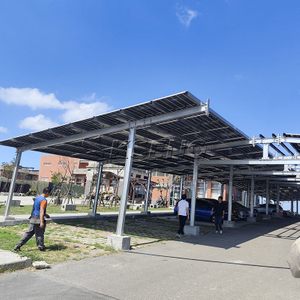 Abri solaire en acier au carbone galvanis&eacute; Kseng - Syst&egrave;me d'auvent de stationnement solaire durable