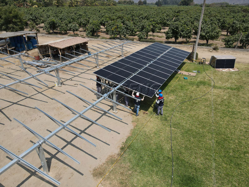 Structure-solaire-en acier au carbone