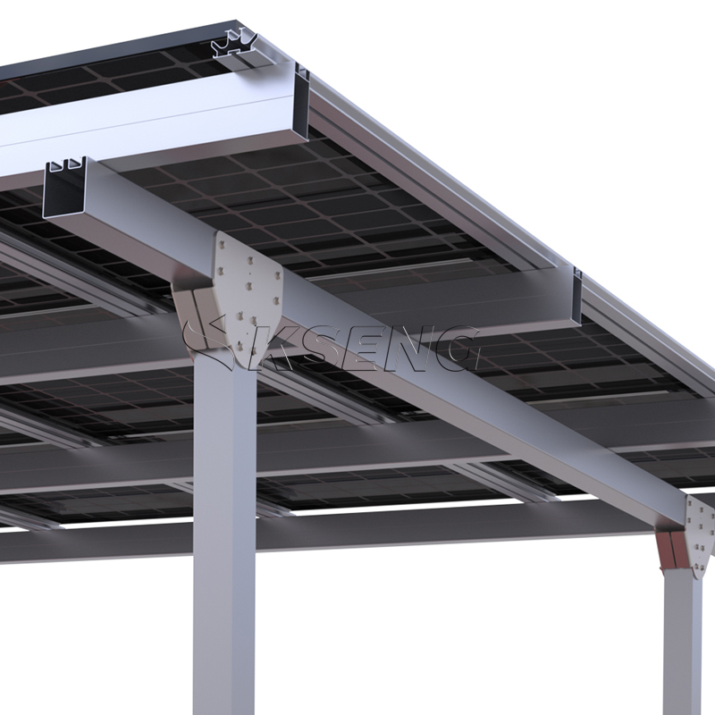 Abri de voiture solaire en aluminium durable, stock europ&eacute;en, avec garantie de 10 ans