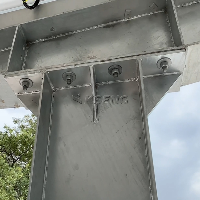 Abri de voiture solaire &eacute;tanche en porte-&agrave;-faux unique en acier au carbone