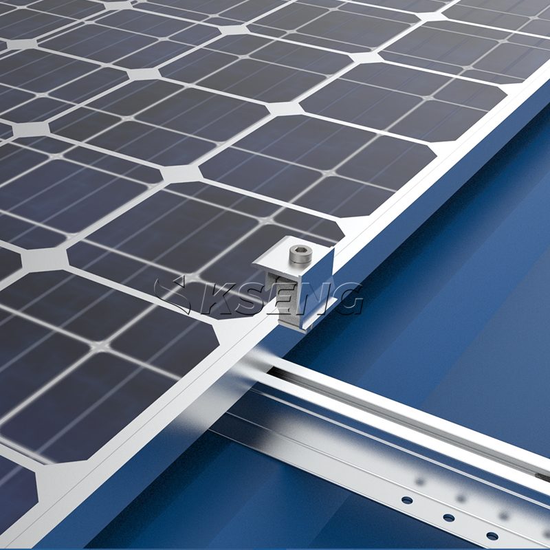 Kit de mini rail solaire en aluminium Syst&egrave;me de montage PV sur toit en m&eacute;tal