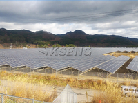 Syst&egrave;me de montage au sol solaire Shichikashuku, pr&eacute;fecture de Miyagi au Japon, 9,2 MW