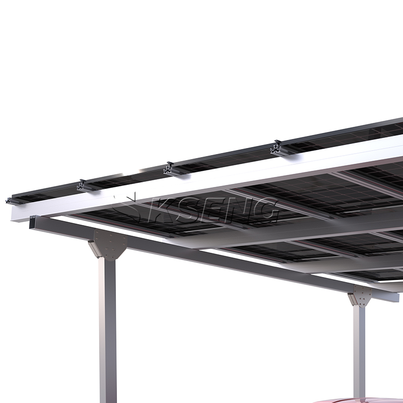 Abri de voiture solaire en aluminium durable, stock europ&eacute;en, avec garantie de 10 ans