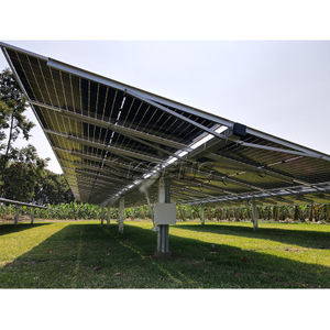  Structure fixe r&eacute;glable de support solaire de b&acirc;ti au sol