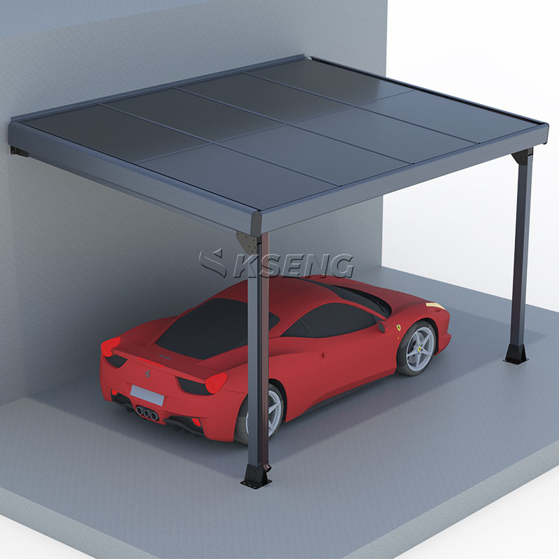 syst&egrave;me de montage pour abri de voiture solaire