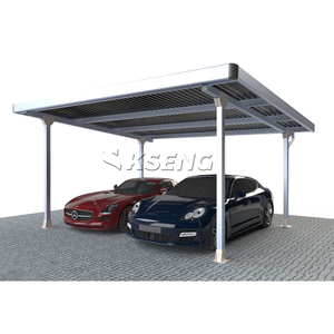 Syst&egrave;me de rayonnage pour abri de voiture solaire, structure en aluminium imperm&eacute;able, coupe-vent et durable