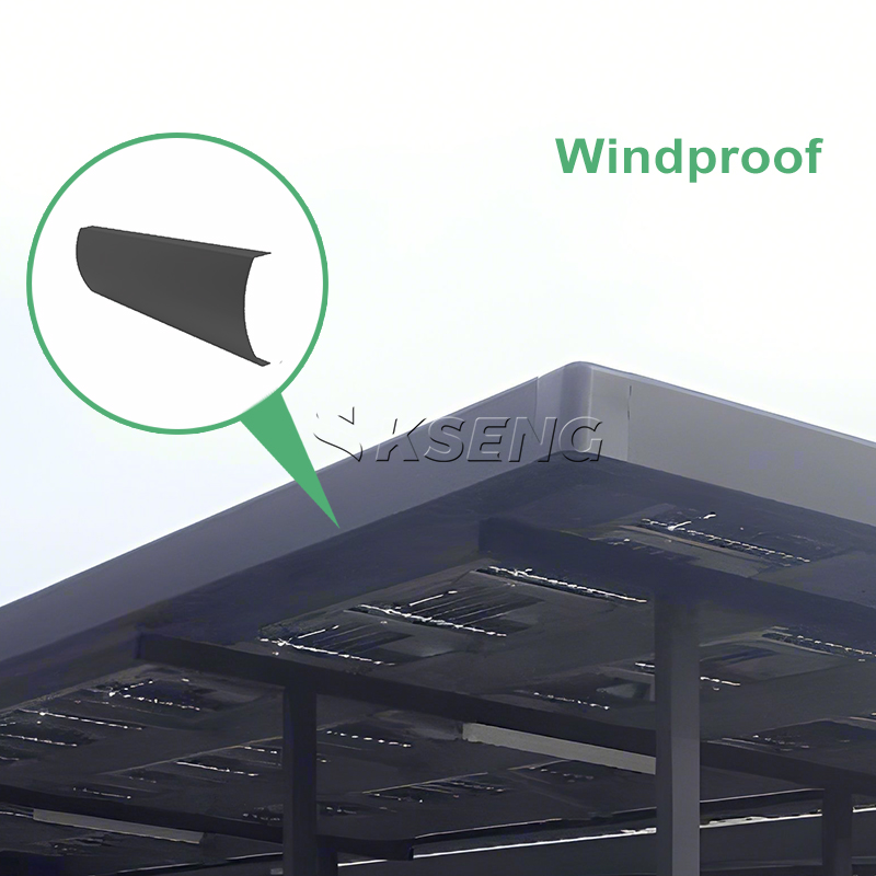Structure d'abri solaire coupe-vent
