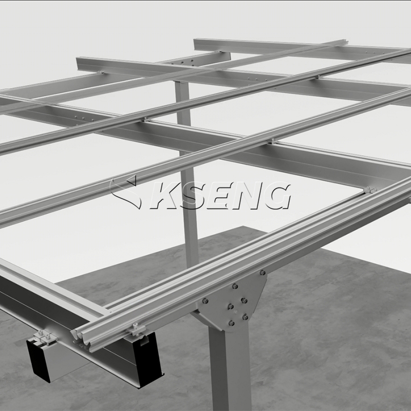 Rail solaire &eacute;tanche AL6005-T5 pour applications d'abris de voiture et de pergola