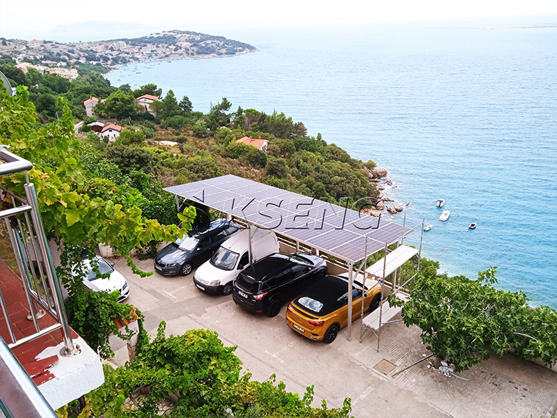 Case-9KW pour abri de voiture solaire croate