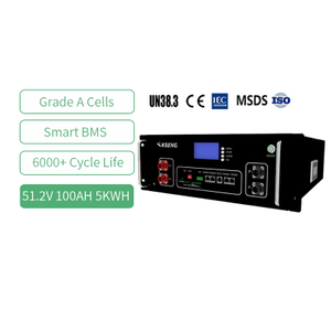 Kseng – batterie Lithium-Ion 51.2V, 100ah, mont&eacute;e en rack, 5kw, 10kw, 20kw, 30kw, pour syst&egrave;mes solaires, Lifepo4