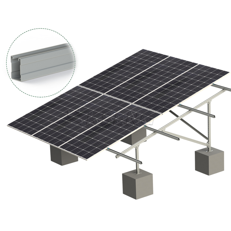 syst&egrave;me de montage au sol solaire