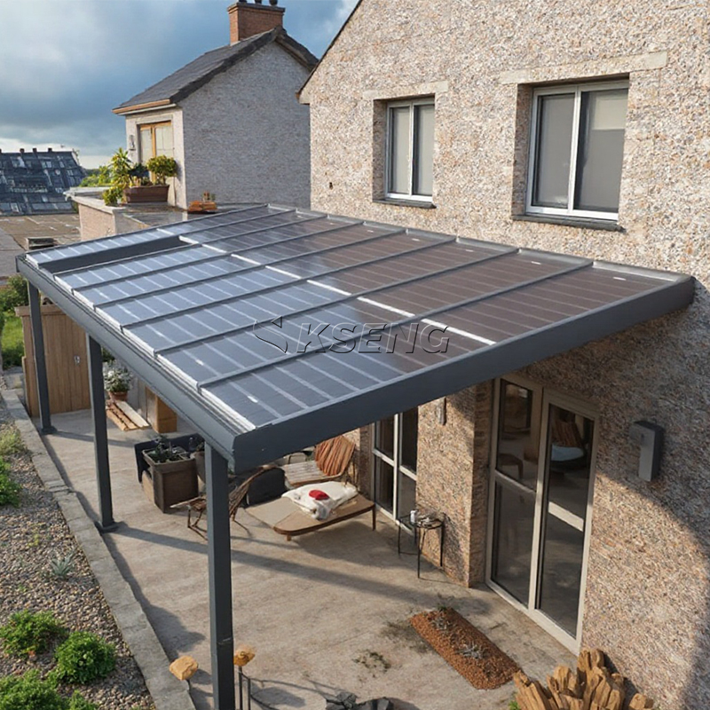Abri solaire mural en aluminium