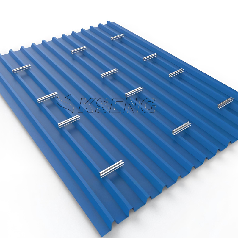 Syst&egrave;me de montage solaire sur mini rail pour toit trap&eacute;zo&iuml;dal - Profil&eacute; en aluminium AL6005