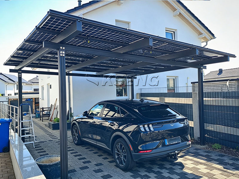 Aluminium-solaire-carport-frame-racking-Allemagne-2-vehicle-PV-canopy-Kseng-Pays-Bas-exp&eacute;dition