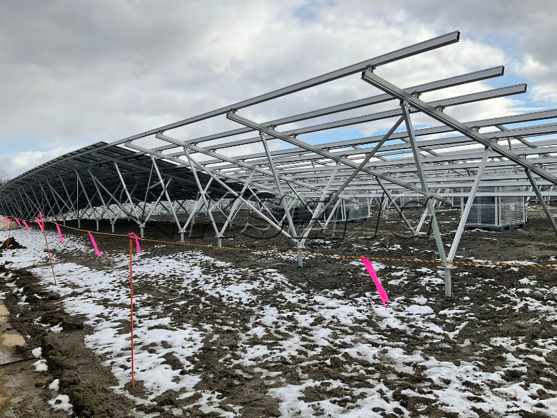 Conception de support PV en aluminium &agrave; haute r&eacute;sistance, r&eacute;sistant &agrave; la charge de neige