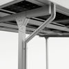 Abri de voiture solaire en aluminium durable, stock europ&eacute;en, avec garantie de 10 ans