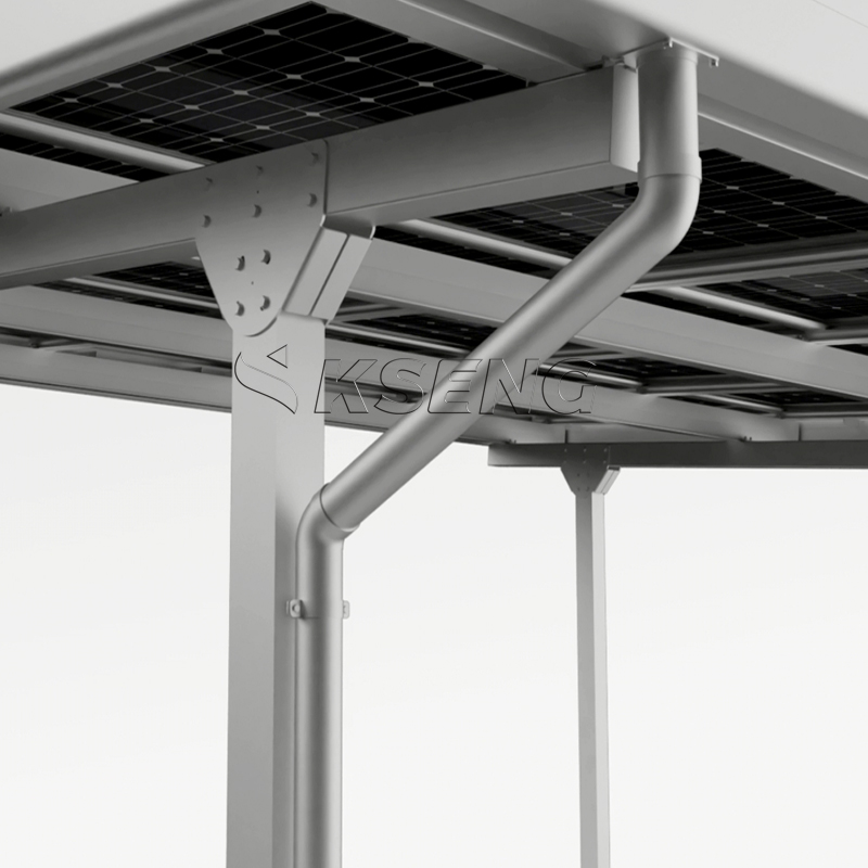 Abri de voiture solaire en aluminium durable, stock europ&eacute;en, avec garantie de 10 ans