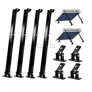 KSENG Supports solaires en aluminium Support de pied avant et arri&egrave;re r&eacute;glable (plage d'angle 10-15&deg;, 15-30&deg;, 30-60&deg;)