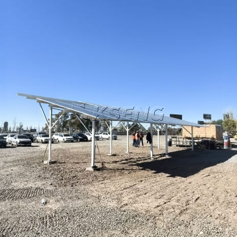 Kseng-aluminium-PV-carport-syst&egrave;me-de-montage-avec-panneaux-solaires-install&eacute;s-en-Argentine