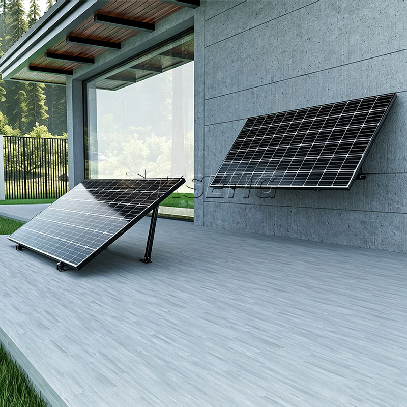 KSENG Supports solaires en aluminium Support de pied avant et arri&egrave;re r&eacute;glable (plage d'angle 10-15&deg;, 15-30&deg;, 30-60&deg;)