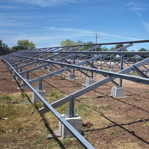 Syst&egrave;me solaire de b&acirc;ti au sol d'acier au carbone de magn&eacute;sium en aluminium de zinc pour la fondation en b&eacute;ton
