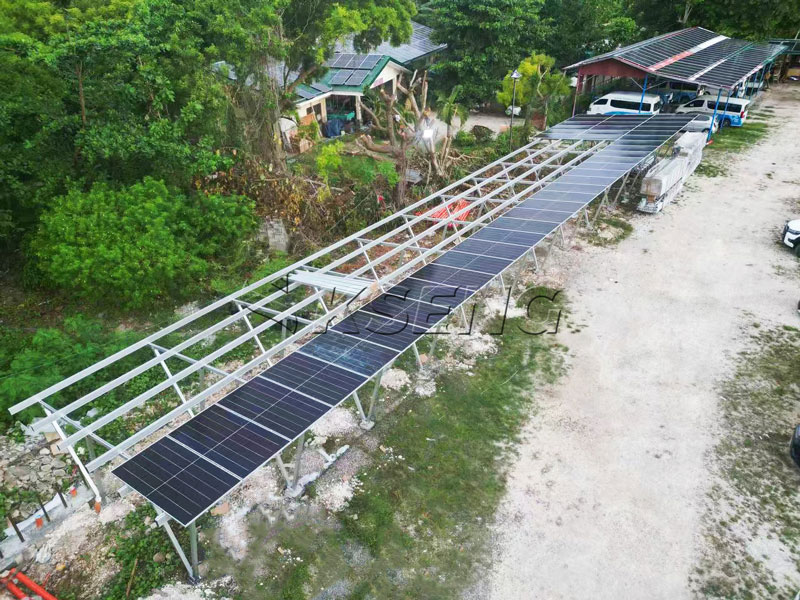 Syst&egrave;me-de-montage-d'abri-solaire-de-type-Kseng-W-avec-structure-en-aluminium-aux-Philippines
