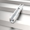 Syst&egrave;me de montage solaire sur toit en m&eacute;tal trap&eacute;zo&iuml;dal avec mini rail de base en U et support de pied en L